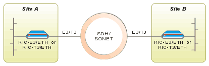 RIC-E3/ETH, RIC-T3/ETH: 10/100BaseT to E3/T3 Interface Converter